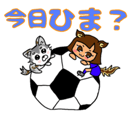 Soccer girl sticker #8340255