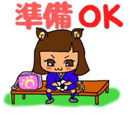 Soccer girl sticker #8340260