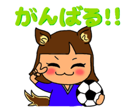 Soccer girl sticker #8340261