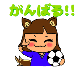 Soccer girl sticker #8340261