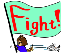 Soccer girl sticker #8340262