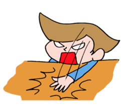 Sticker of naughty boy. sticker #8340659