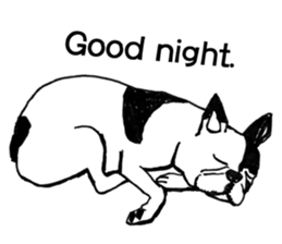 Black-and-white French Bulldog sticker #8343151