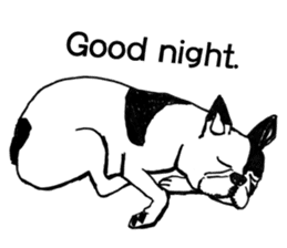 Black-and-white French Bulldog sticker #8343151