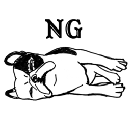 Black-and-white French Bulldog sticker #8343154