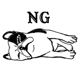 Black-and-white French Bulldog sticker #8343154