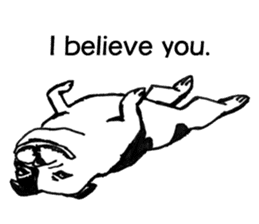 Black-and-white French Bulldog sticker #8343168