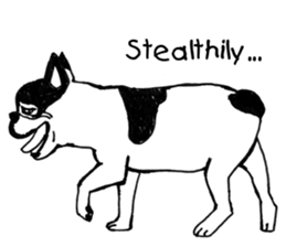 Black-and-white French Bulldog sticker #8343171