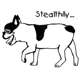Black-and-white French Bulldog sticker #8343171