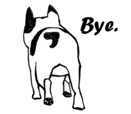 Black-and-white French Bulldog sticker #8343187