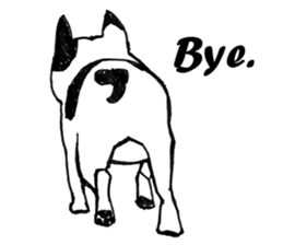 Black-and-white French Bulldog sticker #8343187
