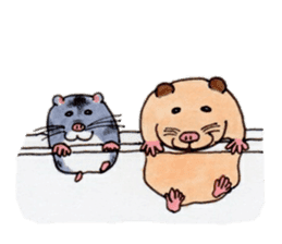 Friends of Kinkuma hamster Hamuhamu sticker #8343361