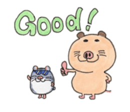 Friends of Kinkuma hamster Hamuhamu sticker #8343377