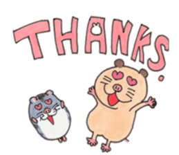 Friends of Kinkuma hamster Hamuhamu sticker #8343380