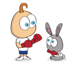 3-O & Rabbit: The Gang sticker #8345315