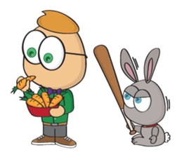 3-O & Rabbit: The Gang sticker #8345319