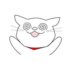 Feelings of white cats sticker #8345425