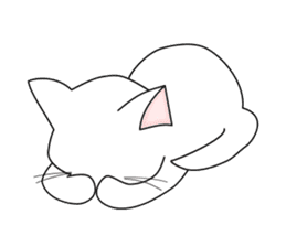 Feelings of white cats sticker #8345449