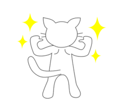 Feelings of white cats sticker #8345458