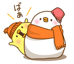 New Year's and winter of Mr. chick sticker #8345995