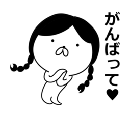 The animal which put on a wig sticker #8346068