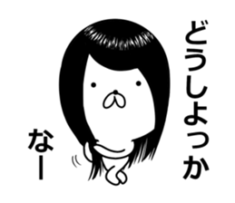 The animal which put on a wig sticker #8346078