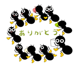 Green caterpillar in red boots sticker #8346709