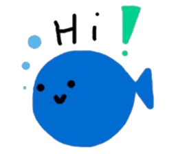 Little Blue Fish sticker #8346980