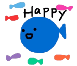 Little Blue Fish sticker #8346994