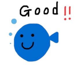 Little Blue Fish sticker #8346995