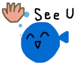 Little Blue Fish sticker #8346997