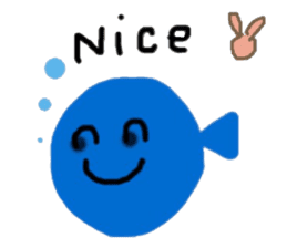 Little Blue Fish sticker #8347000