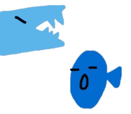 Little Blue Fish sticker #8347003