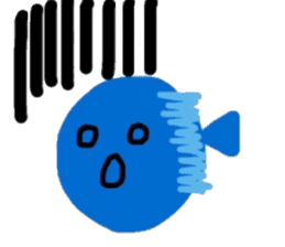 Little Blue Fish sticker #8347006
