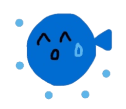 Little Blue Fish sticker #8347009