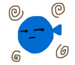 Little Blue Fish sticker #8347014