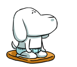 The puppy of red underpants.3 sticker #8347158