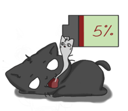 Purring cat daily sticker #8348442