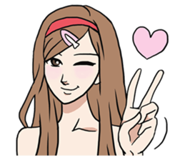 AsB - Comic Girls / Hair Clip Expression sticker #8348460