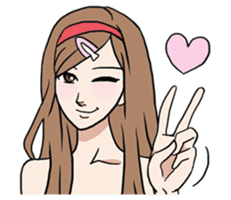 AsB - Comic Girls / Hair Clip Expression sticker #8348460