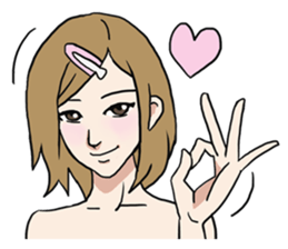 AsB - Comic Girls / Hair Clip Expression sticker #8348461