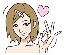AsB - Comic Girls / Hair Clip Expression sticker #8348461