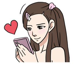 AsB - Comic Girls / Hair Clip Expression sticker #8348462