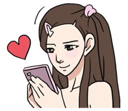 AsB - Comic Girls / Hair Clip Expression sticker #8348462