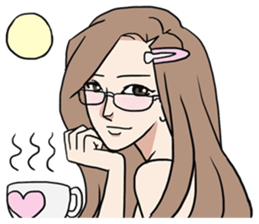 AsB - Comic Girls / Hair Clip Expression sticker #8348463