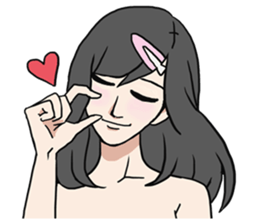 AsB - Comic Girls / Hair Clip Expression sticker #8348464