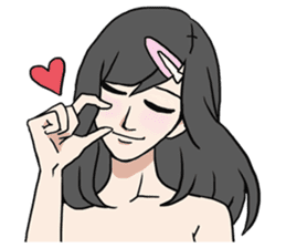 AsB - Comic Girls / Hair Clip Expression sticker #8348464