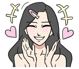AsB - Comic Girls / Hair Clip Expression sticker #8348465