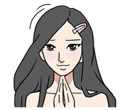 AsB - Comic Girls / Hair Clip Expression sticker #8348466