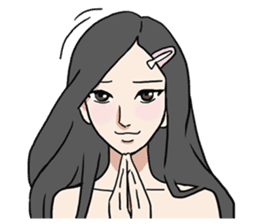 AsB - Comic Girls / Hair Clip Expression sticker #8348466